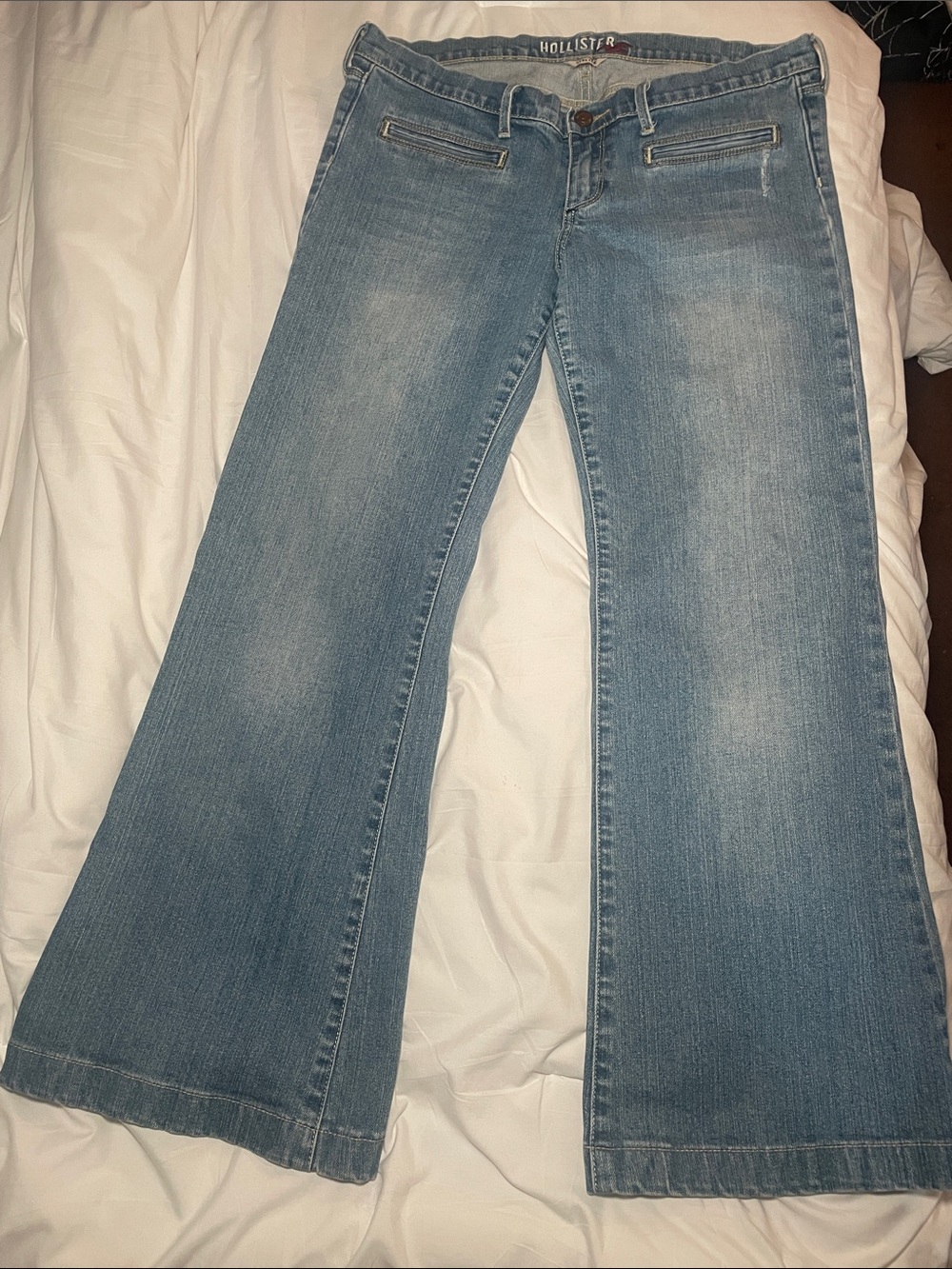 Hollister Light Blue Wide-Leg Jeans size 9